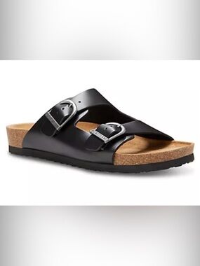 NWOB! Cambridge Sandal by Eastland, 6, Black Leather